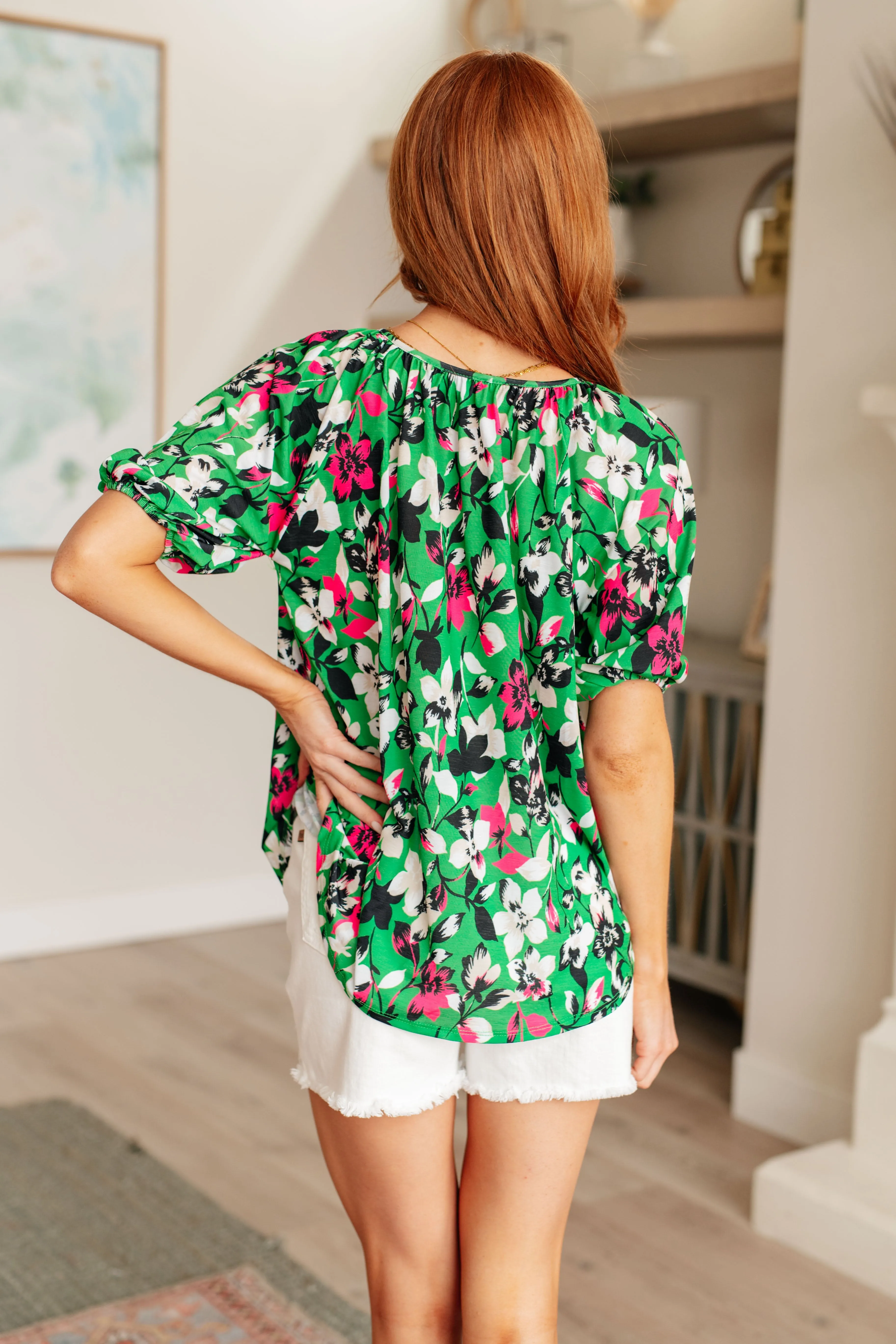 Hazel Blues® |  Wild and Bright Floral Top