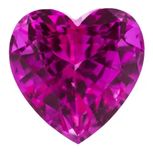 Heart FAB Lab-Grown Pink Sapphire Gems