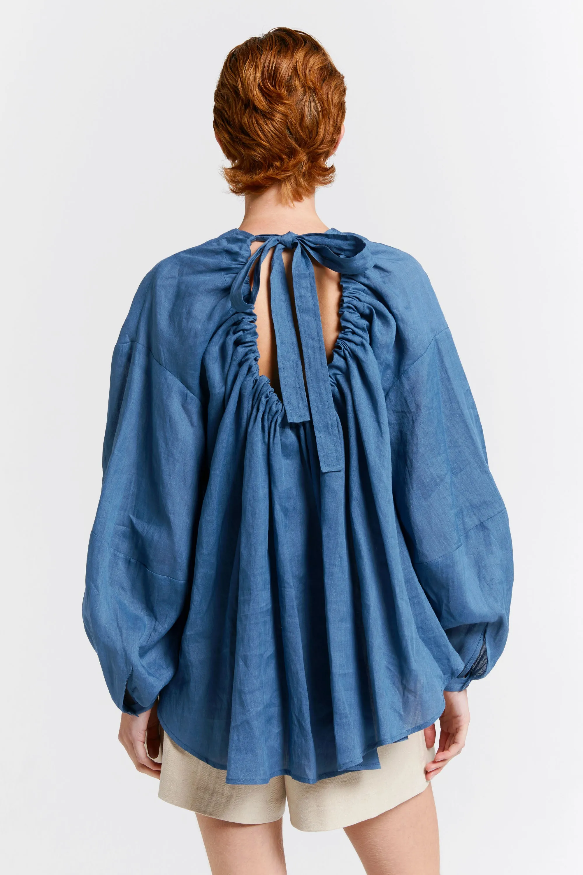 Heirloom Blouse Denim Blue