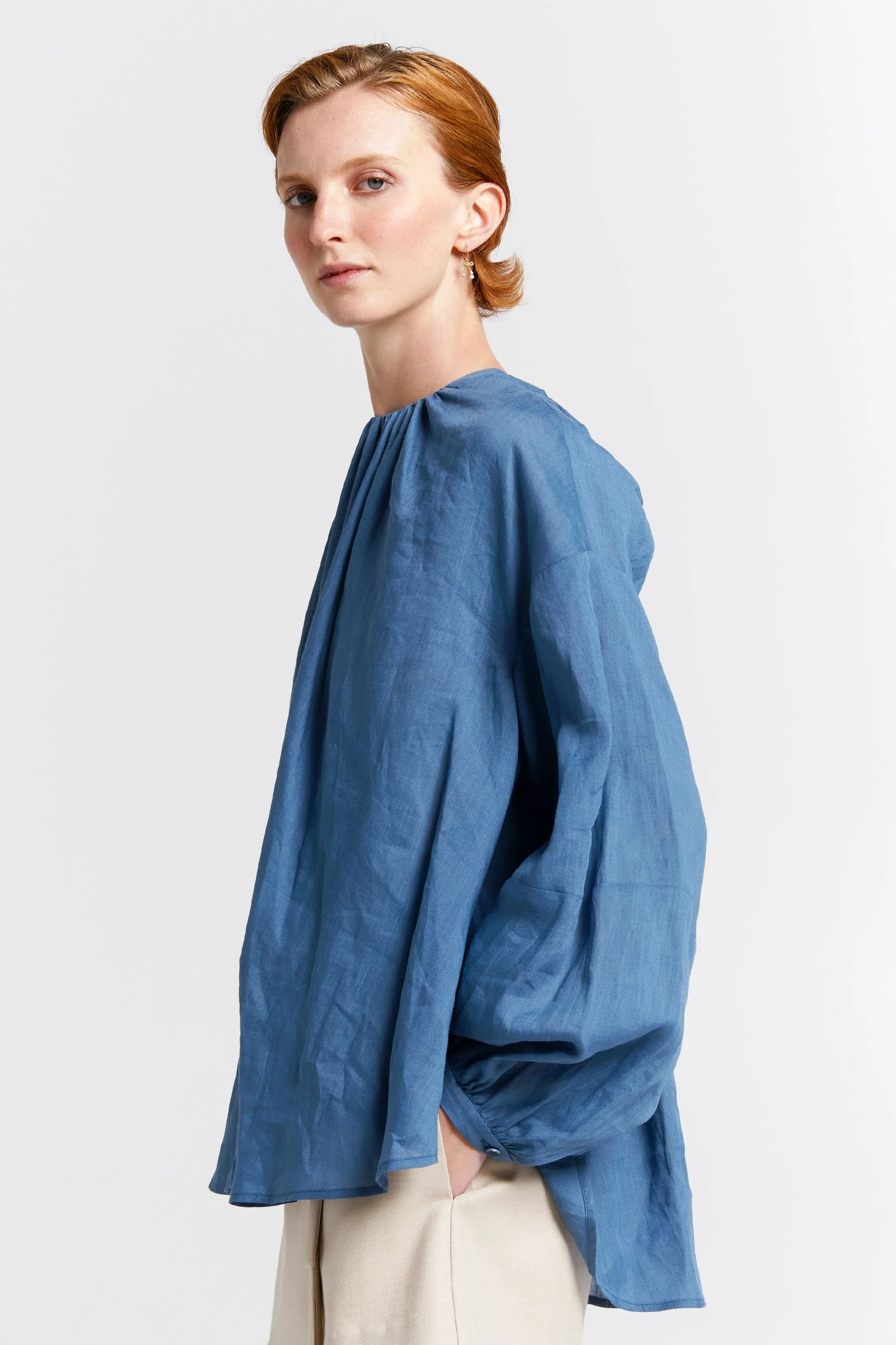 Heirloom Blouse Denim Blue