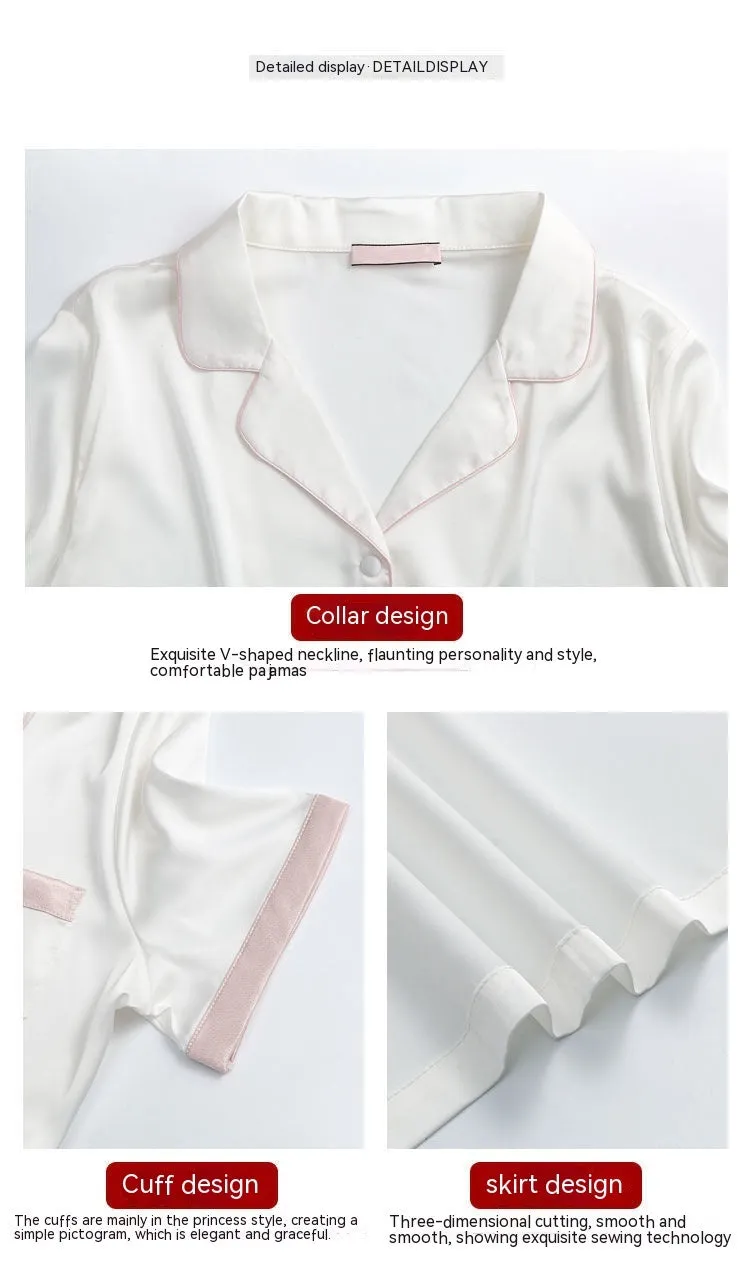 Ice Silk Pajamas Women's Short Student Suit Loose Homewear