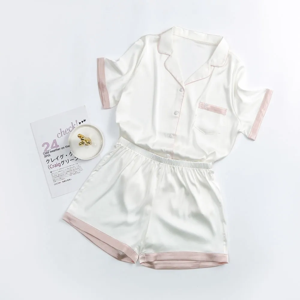 Ice Silk Pajamas Women's Short Student Suit Loose Homewear