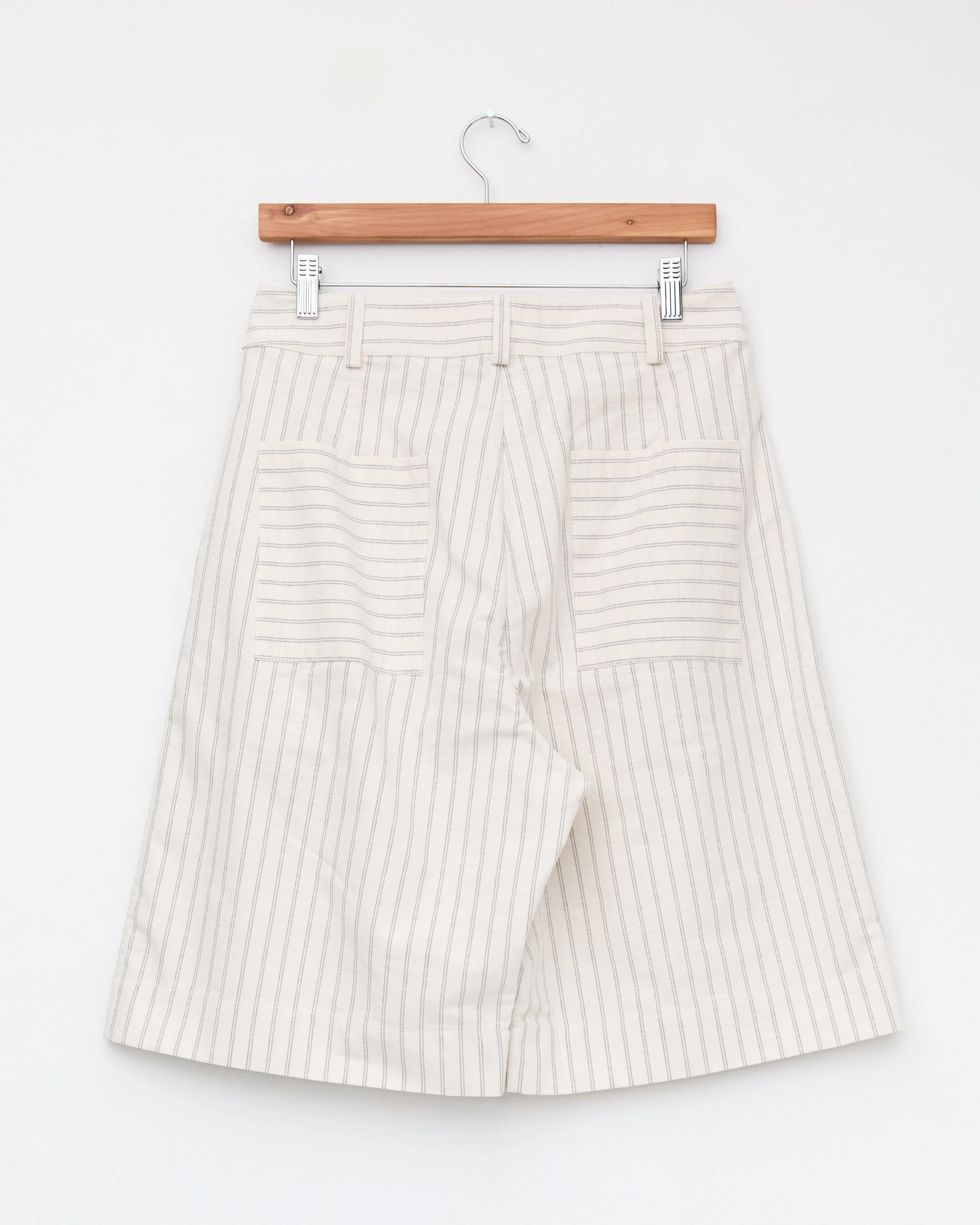 Japanese Oxford Cotton Mara Short, Ecru/Fawn
