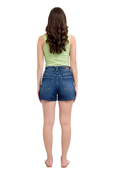 Judy Blue Double Button Waistband Denim Shorts