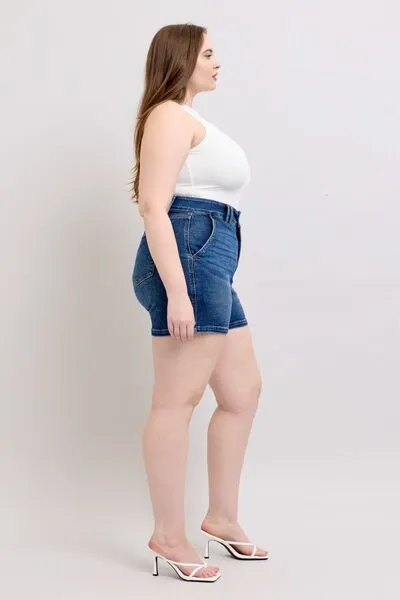 Judy Blue Double Button Waistband Denim Shorts