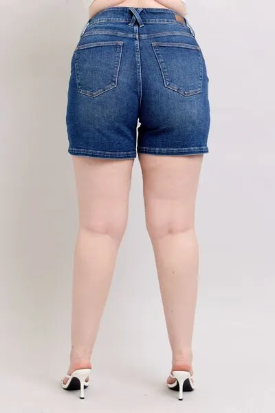 Judy Blue Double Button Waistband Denim Shorts
