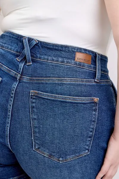 Judy Blue Double Button Waistband Denim Shorts