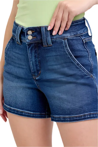 Judy Blue Double Button Waistband Denim Shorts