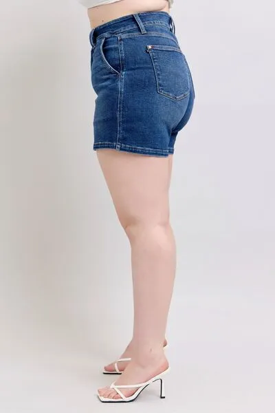 Judy Blue Double Button Waistband Denim Shorts