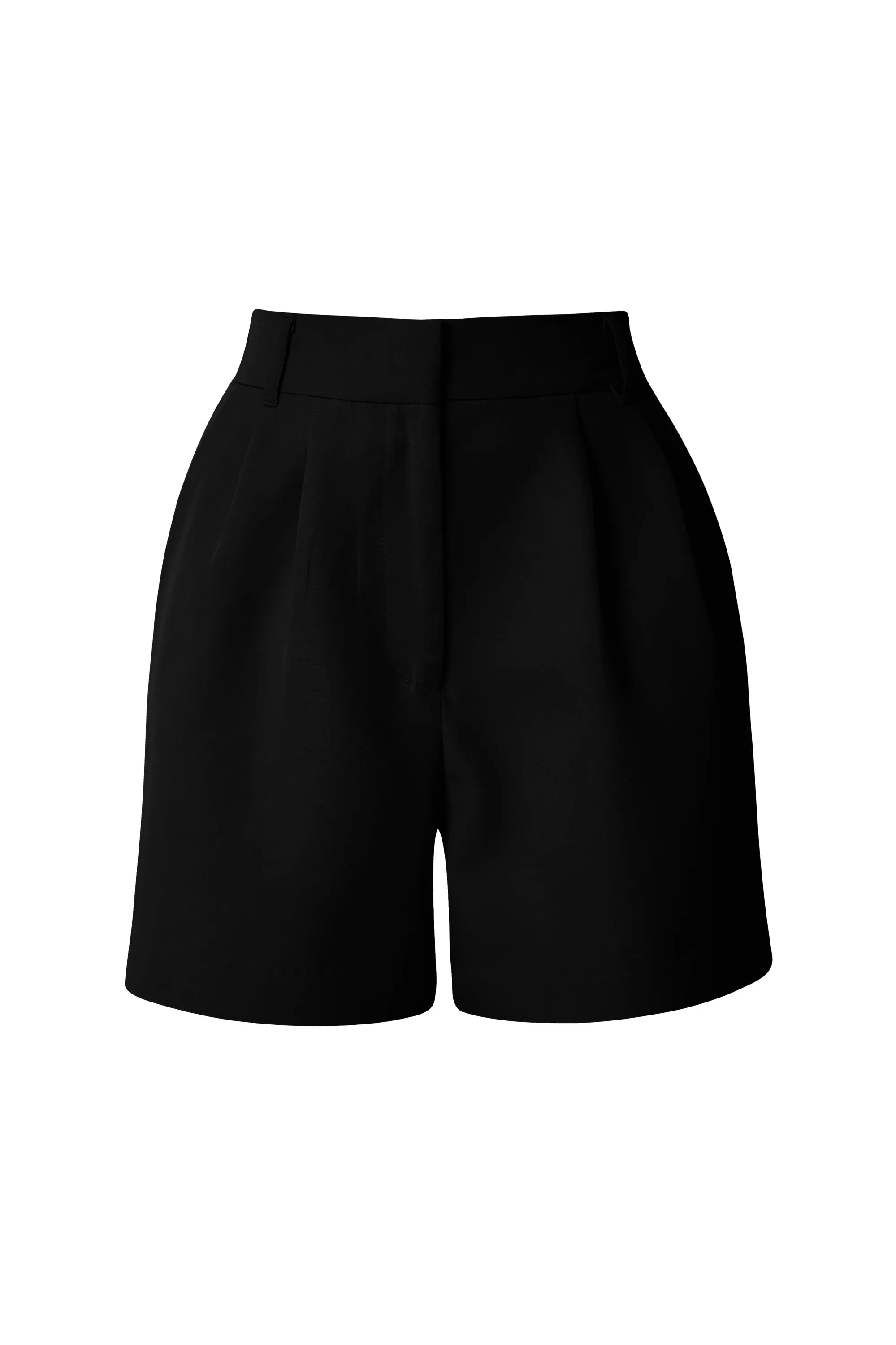 Kathryn Black High Waist Pleated Shorts