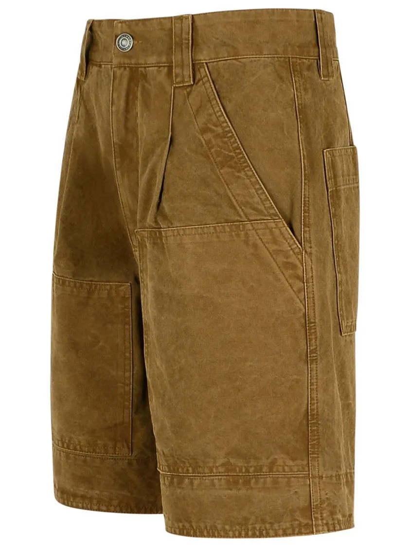 Katja' Brown Cotton Shorts