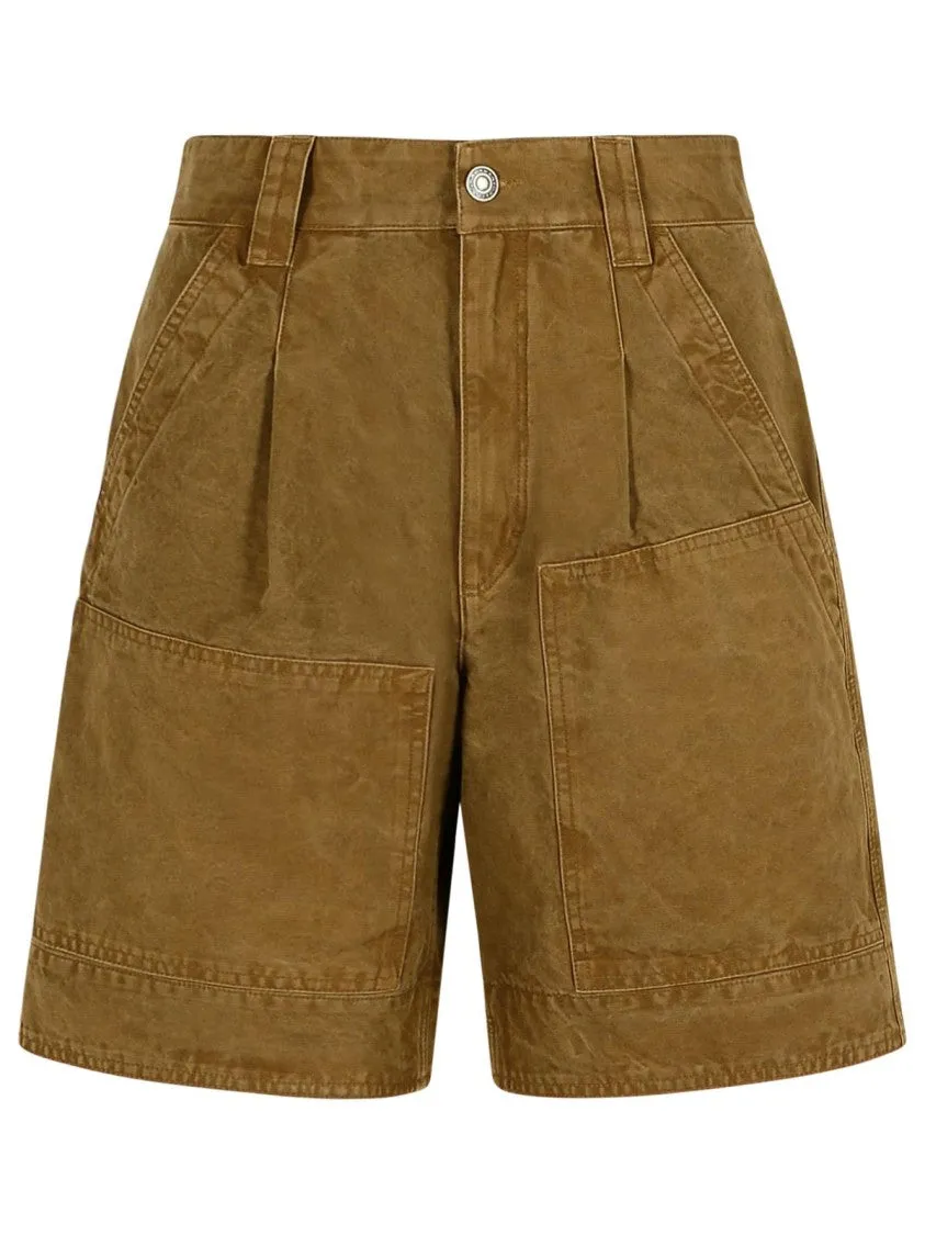 Katja' Brown Cotton Shorts