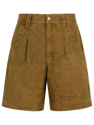 Katja' Brown Cotton Shorts