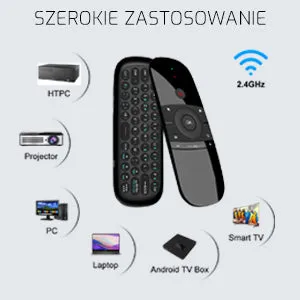 Klawiatura / Myszka do TV Air Mouse W1 - Bezprzewodowa