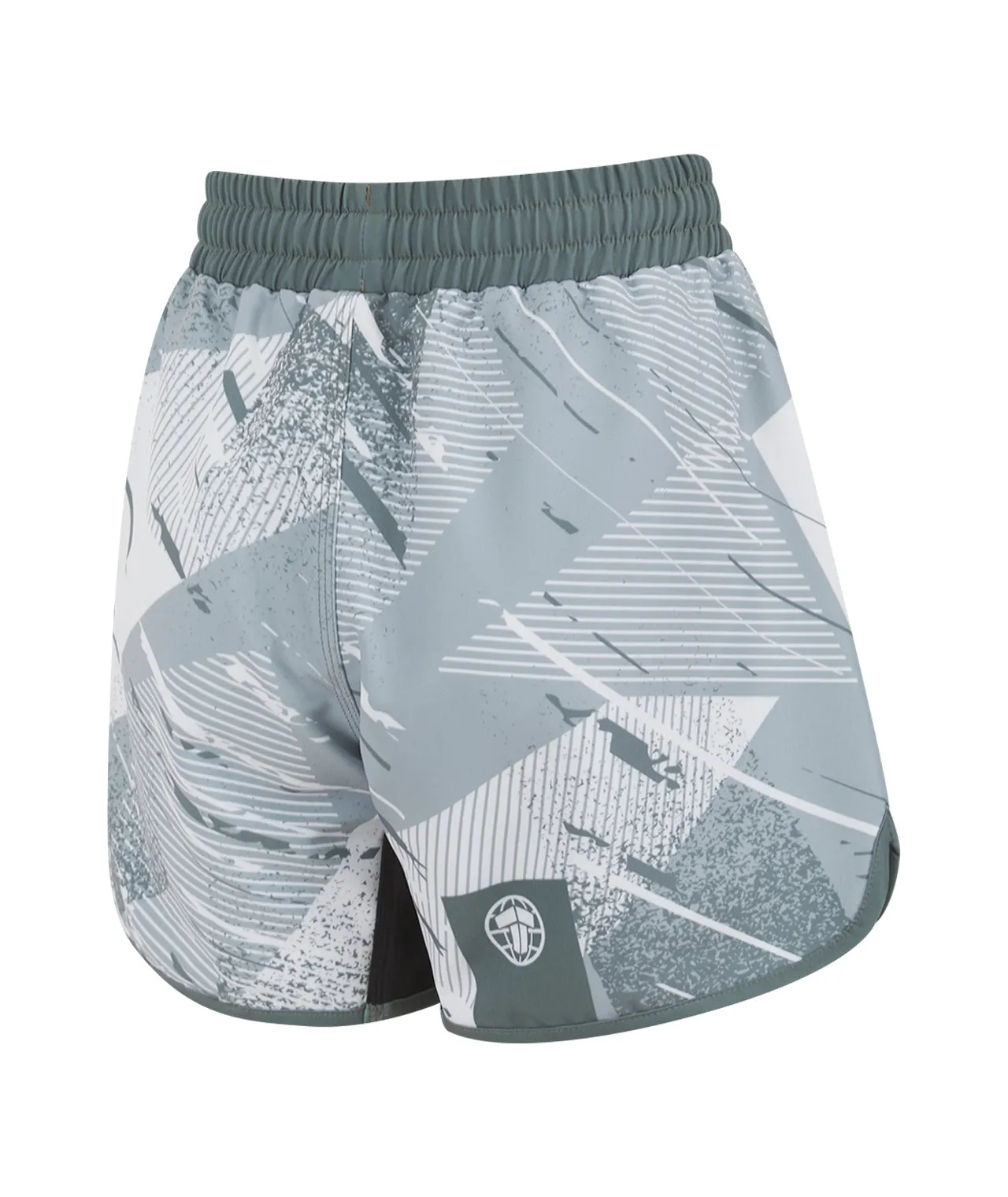 Ladies Abstract High Cut Shorts - Sage