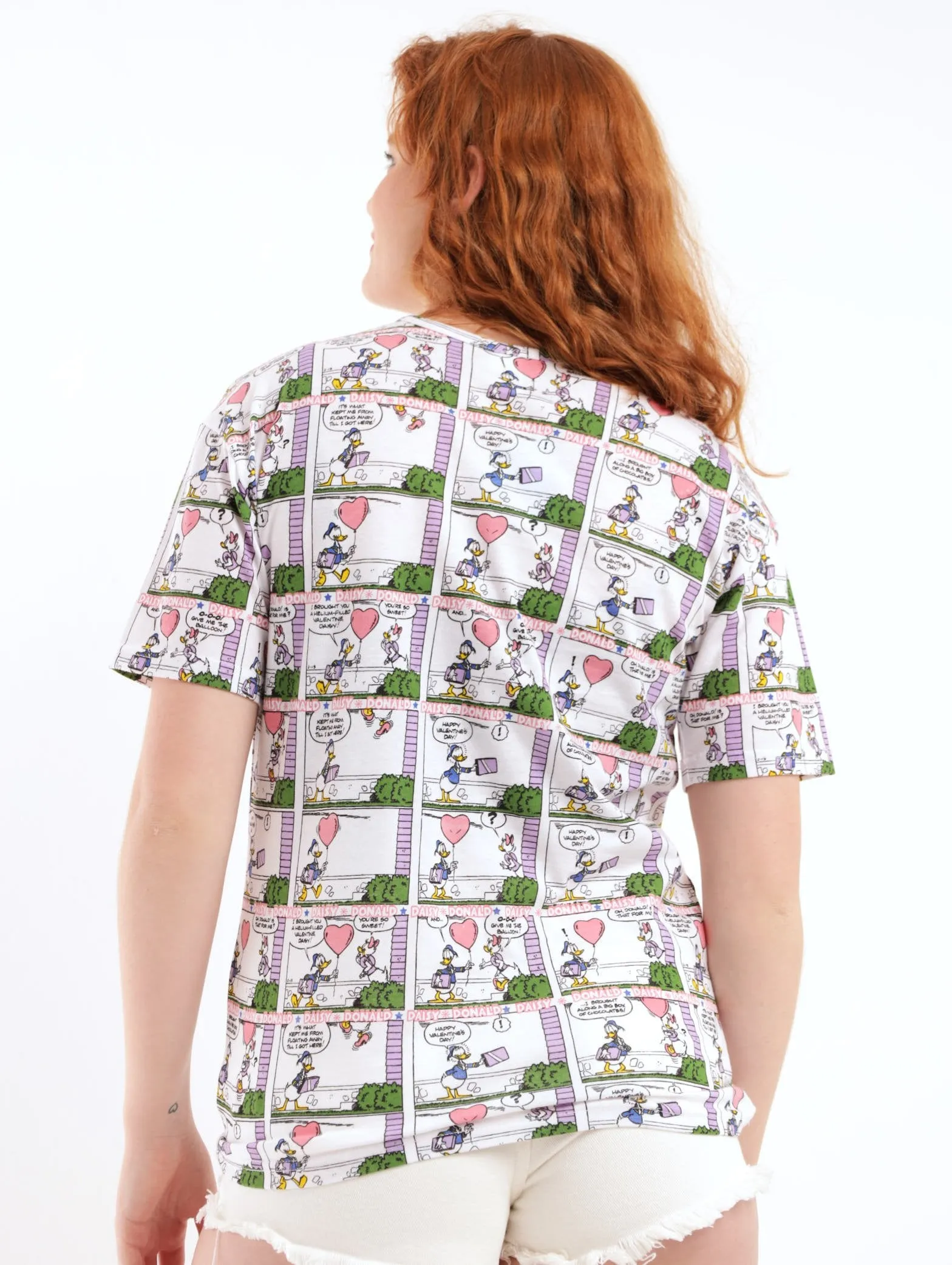 Ladies Short Sleeve Donald/Daisy Boxy Tee