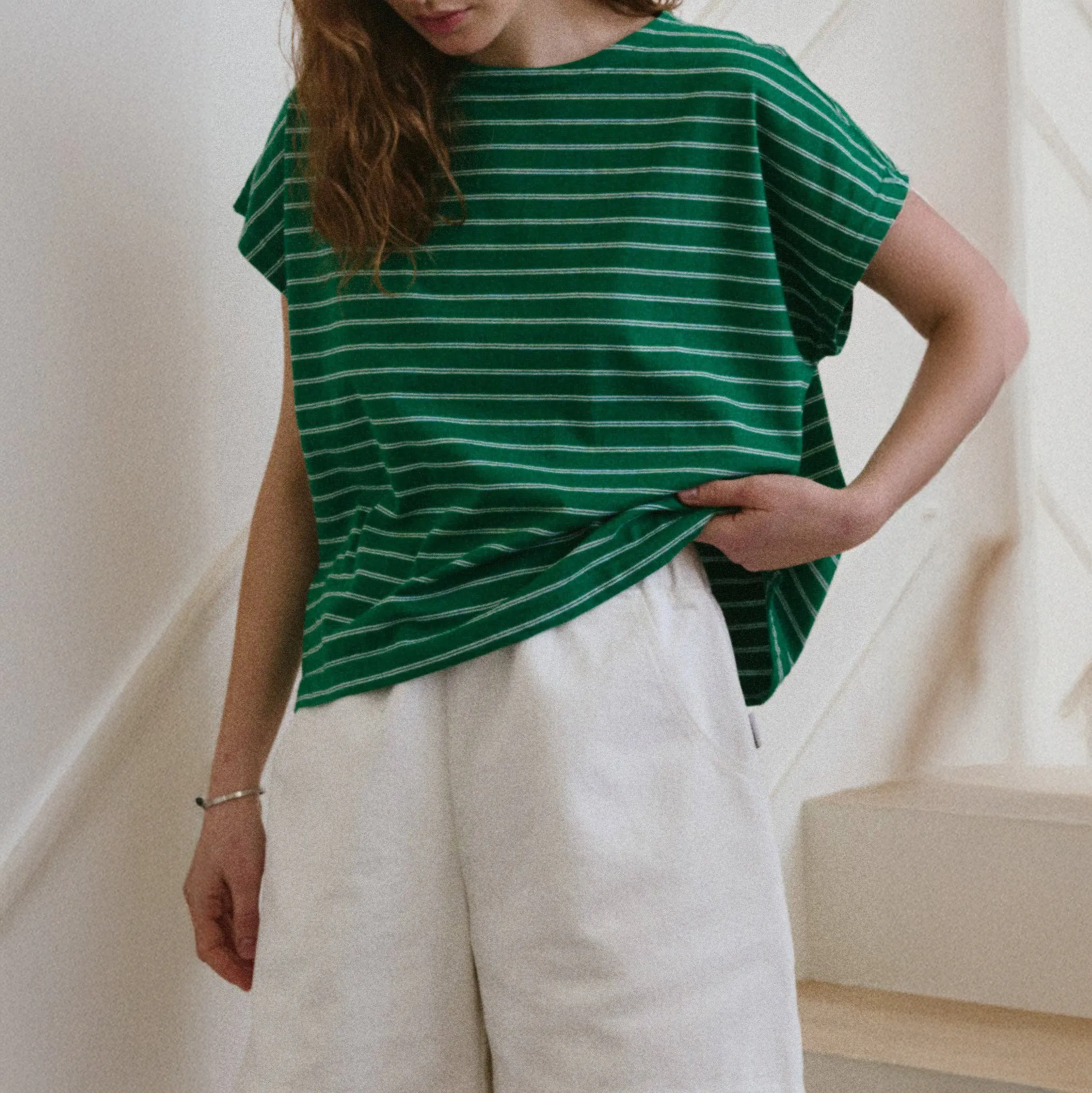 Le Bon Shoppe Green/White Chérie Tee