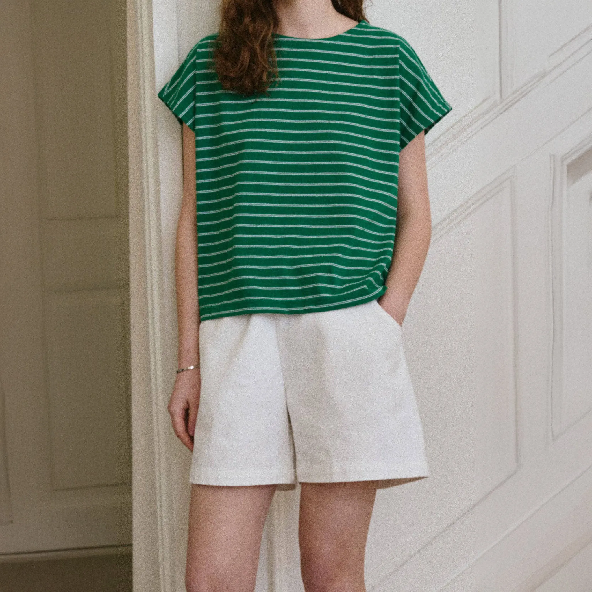 Le Bon Shoppe Green/White Chérie Tee