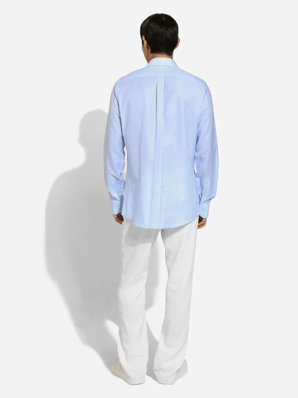 Light Blue Cotton Linen Shirt