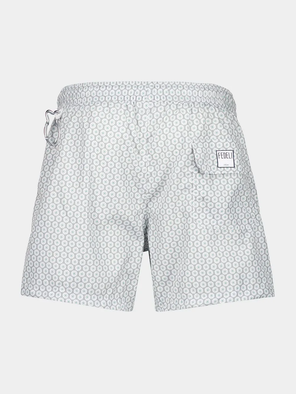 Light Grey Printed Swim Shorts Madeira