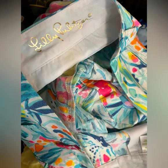 Lilly Pulitzer Callahan Tropical Print Shorts 10
