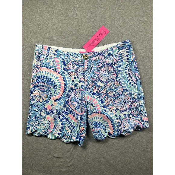 Lilly Pulitzer Shorts Darci Blue Grotto Commotion‎ In The Ocean 00 Measures 30