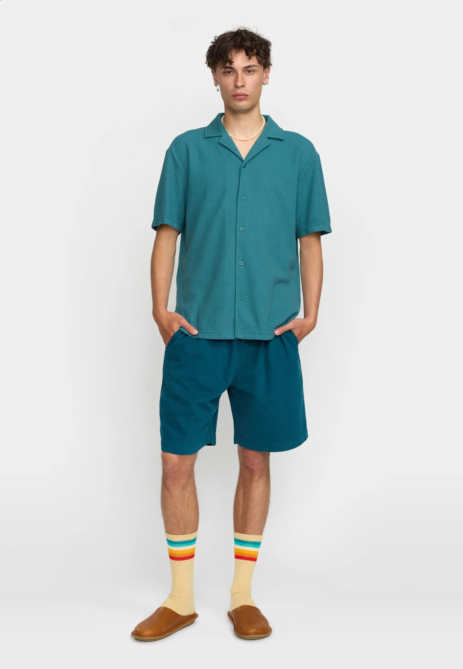 Long Casual Shorts / 4054 - Petrol