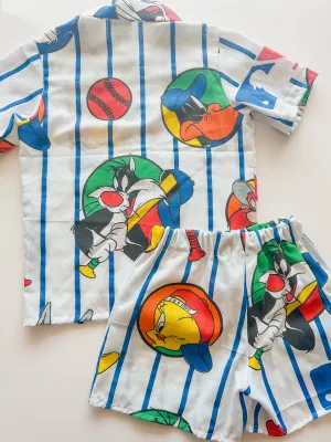 Looney MLB Button Tee & Short Set (5-6T)