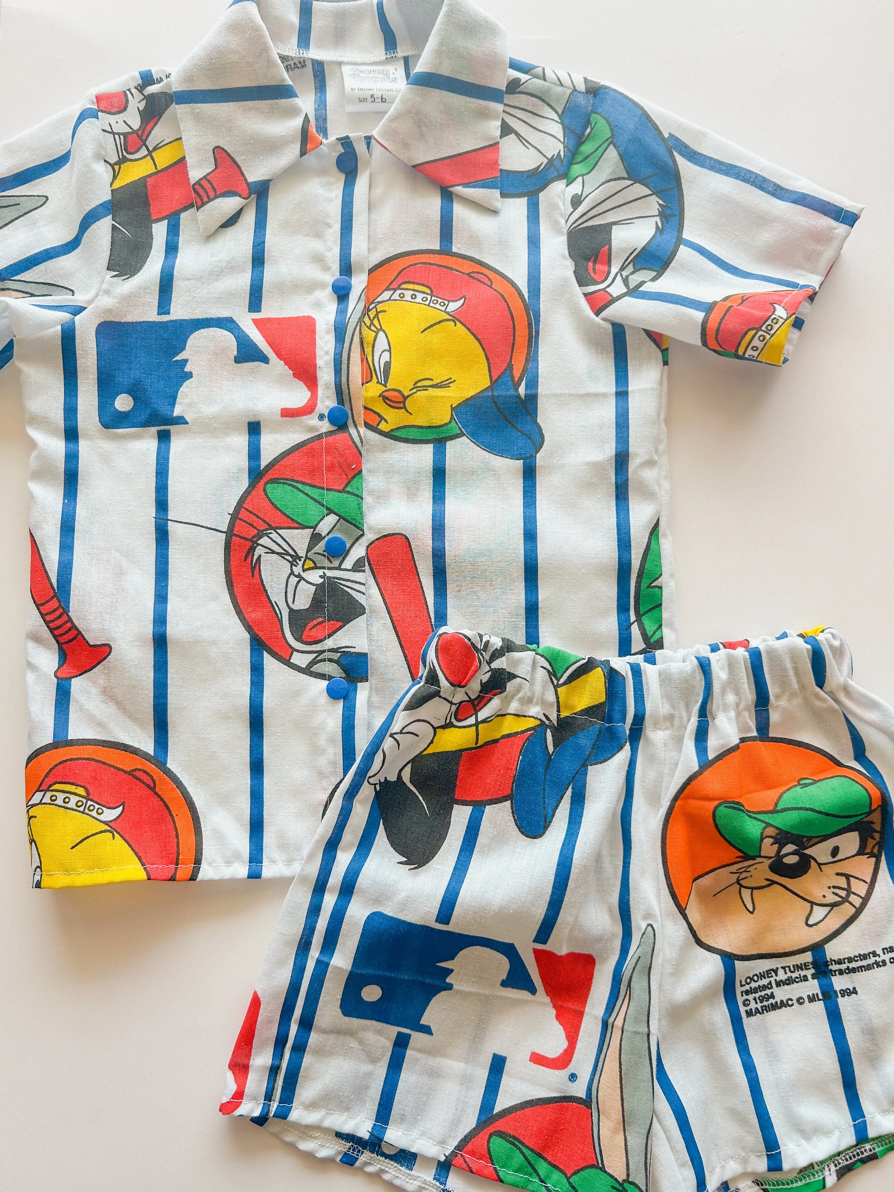 Looney MLB Button Tee & Short Set (5-6T)