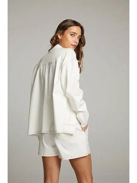Louise Button Down Jacket by Chaser | White