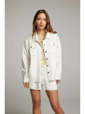 Louise Button Down Jacket by Chaser | White