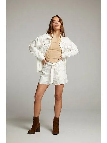 Louise Button Down Jacket by Chaser | White