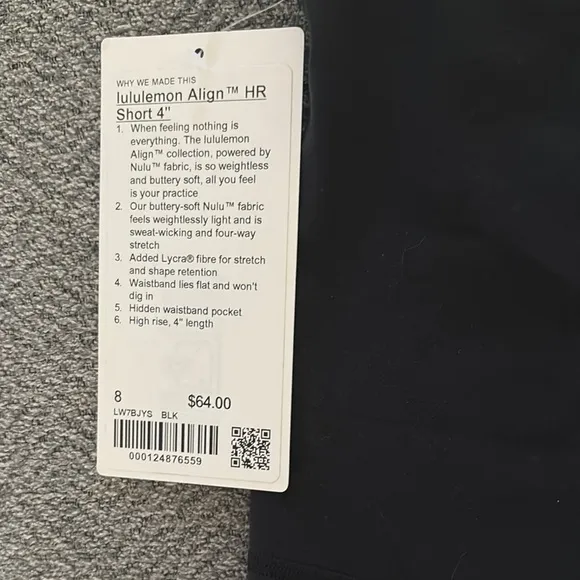 Lululemon Athletica Black Athletic Shorts with Compression Fit