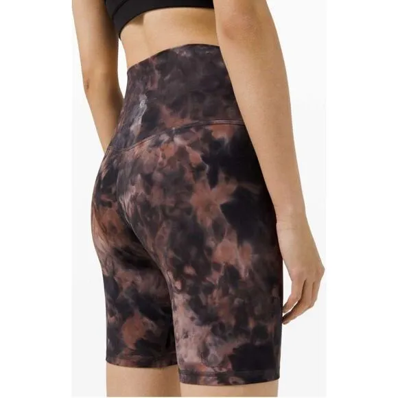 Lululemon Diamond Dye Graphit Gray Peach Pastel Align High-Rise Shorts 2