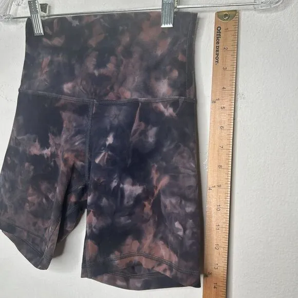 Lululemon Diamond Dye Graphit Gray Peach Pastel Align High-Rise Shorts 2