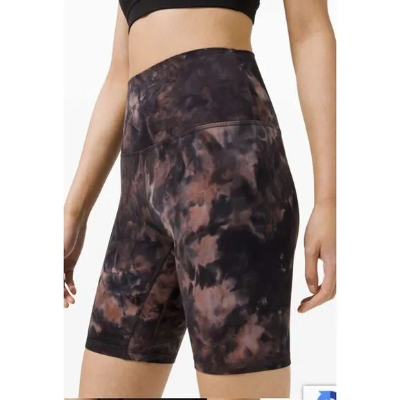 Lululemon Diamond Dye Graphit Gray Peach Pastel Align High-Rise Shorts 2