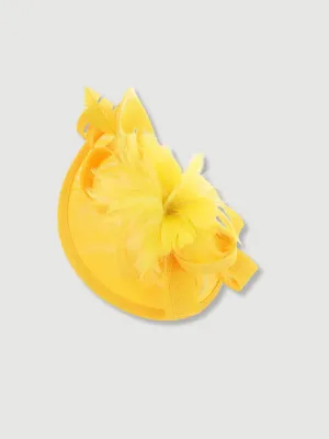 Marie Fascinator Yellow