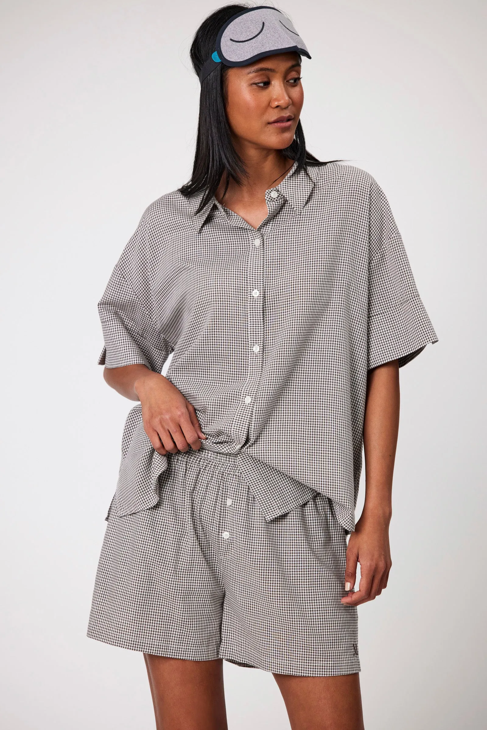 Marlow PJ Set - Choc Gingham