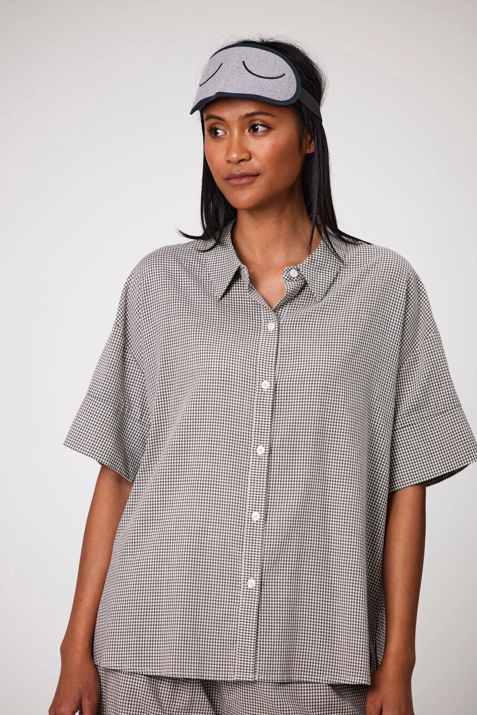 Marlow PJ Set - Choc Gingham
