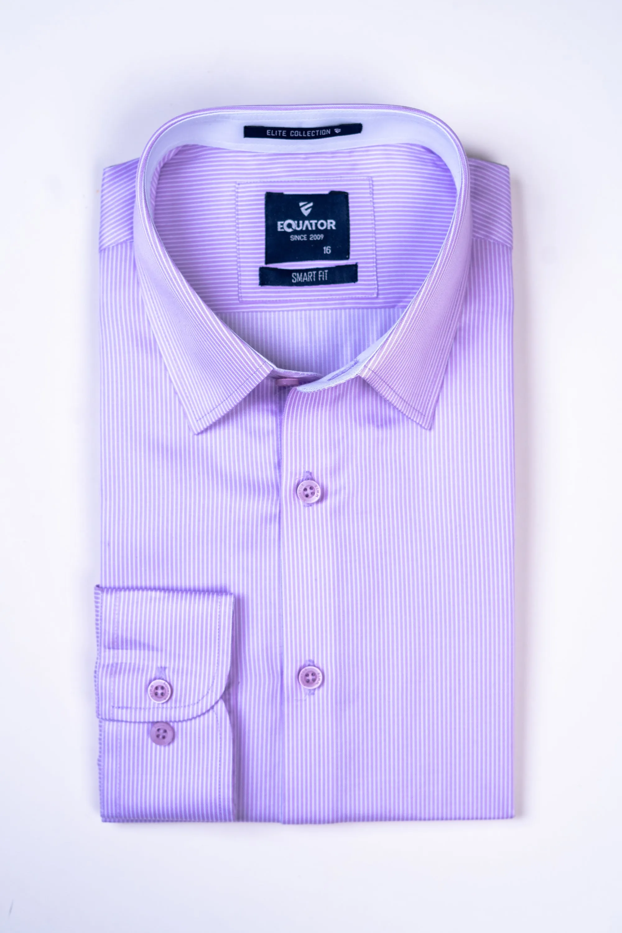 Mauve Striped Formal Shirt