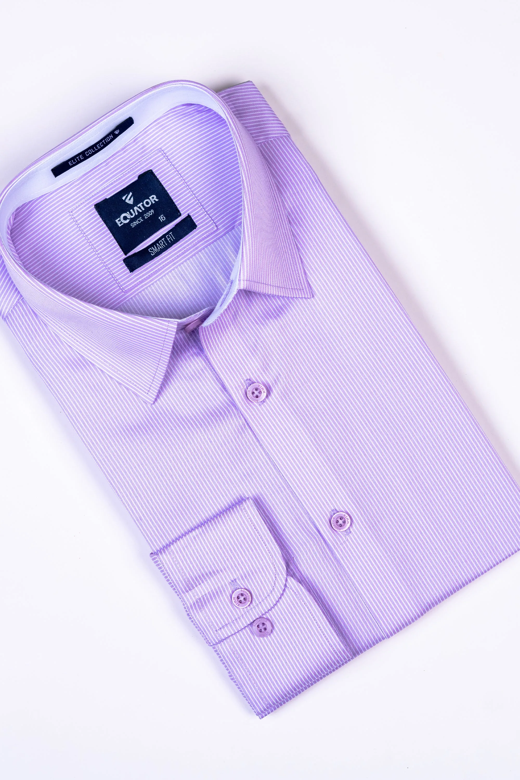 Mauve Striped Formal Shirt