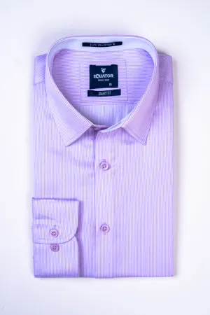 Mauve Striped Formal Shirt