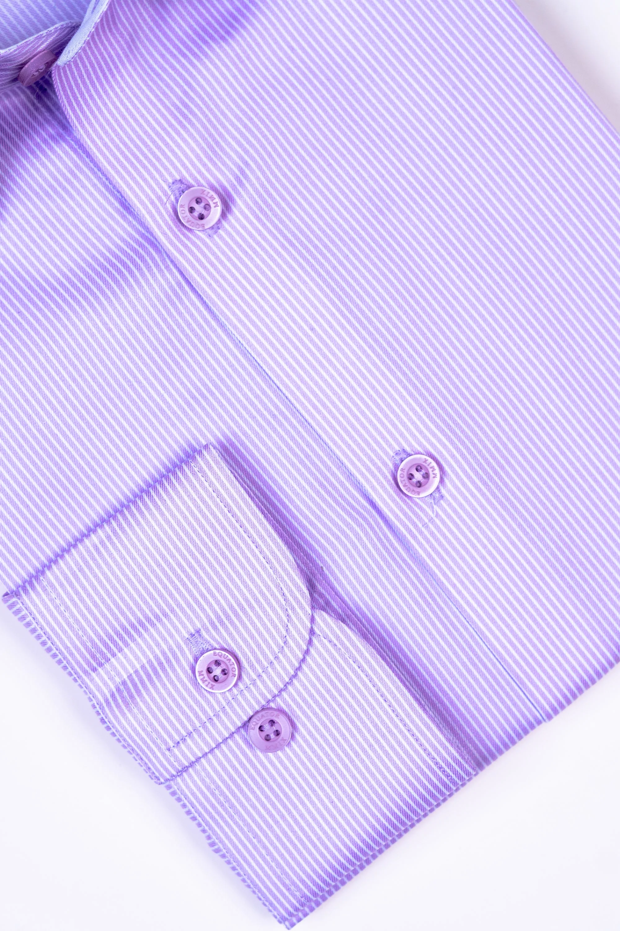 Mauve Striped Formal Shirt