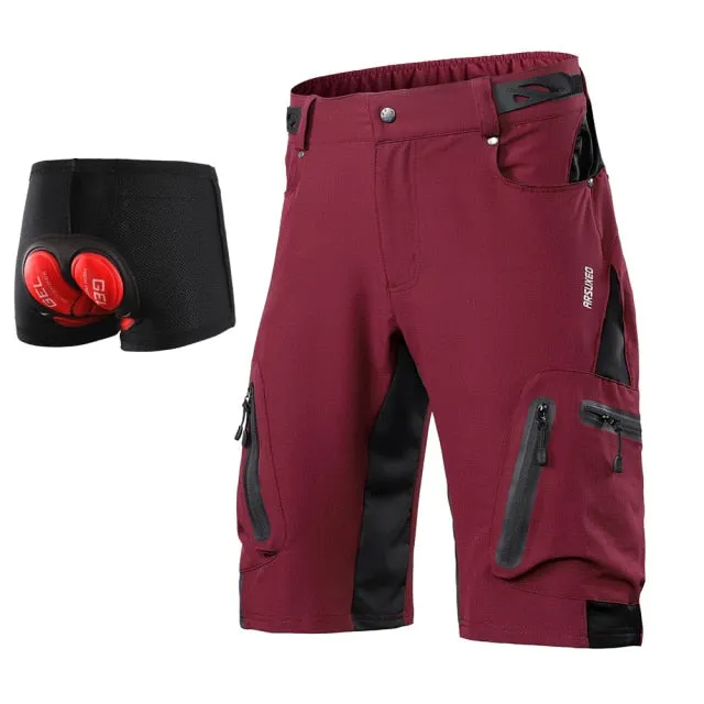 Men Outdoor Sports Cycling Shorts MTB Downhill Trousers Mountain Bike Bicycle Shorts Water Resistant Loose Fit
