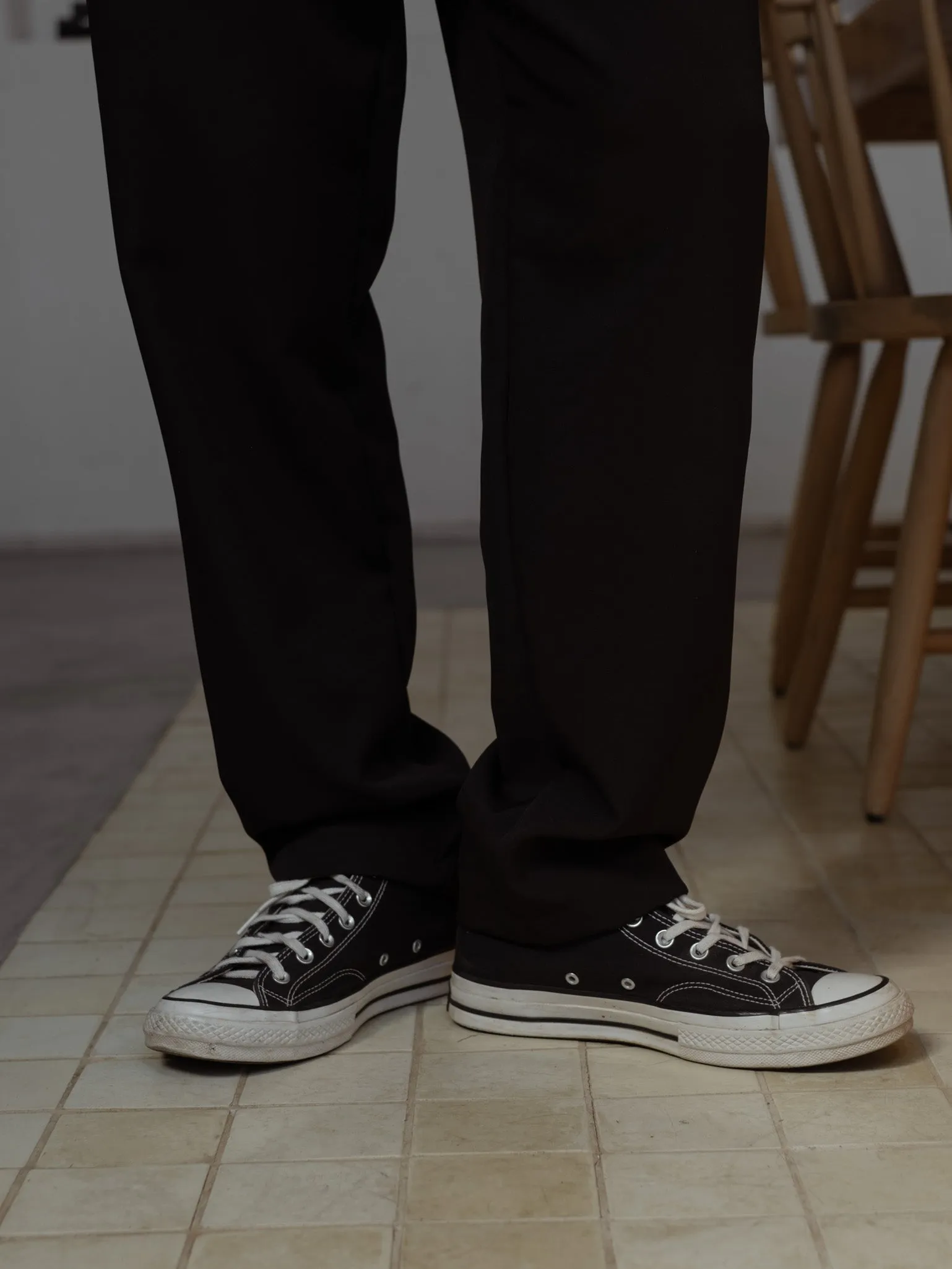 MEN SMART TROUSERS - BLACK