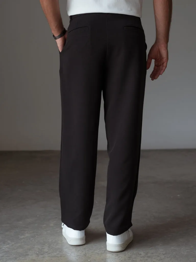 MEN SMART TROUSERS - BLACK