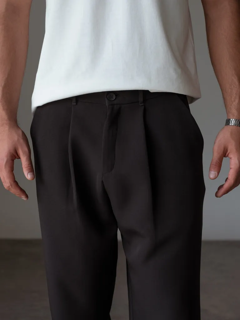 MEN SMART TROUSERS - BLACK