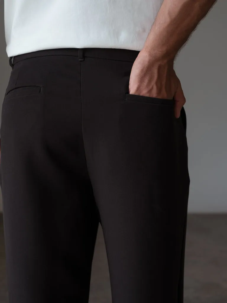 MEN SMART TROUSERS - BLACK