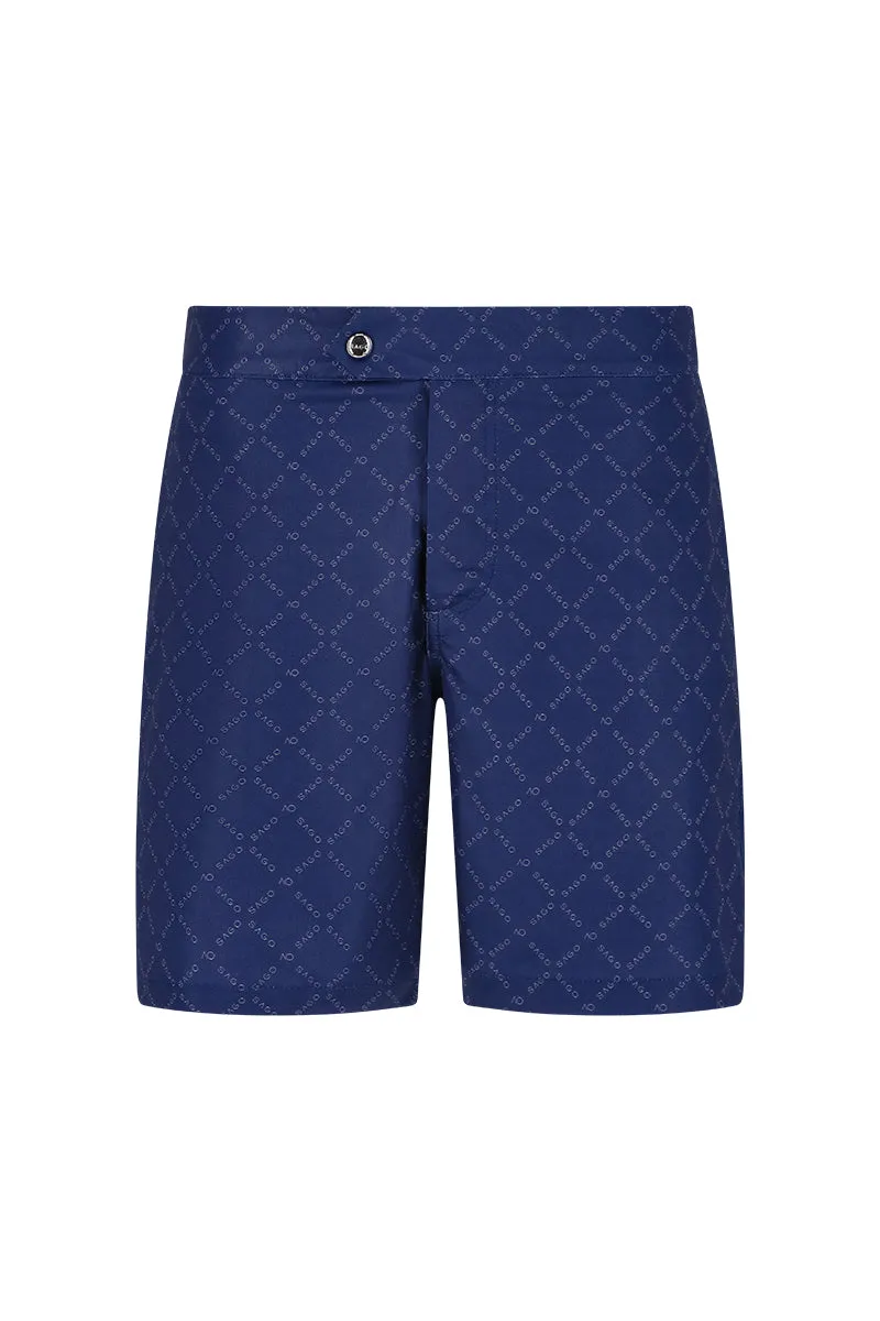 Men Swim Shorts - Leo Dark Blue