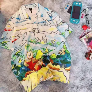 Men's Multi Coloured Nature Inspired Aloha Shirt